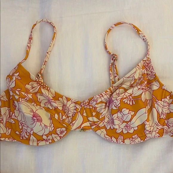 JCREW Floral Orange Bikini Set - Picture 3 of 4